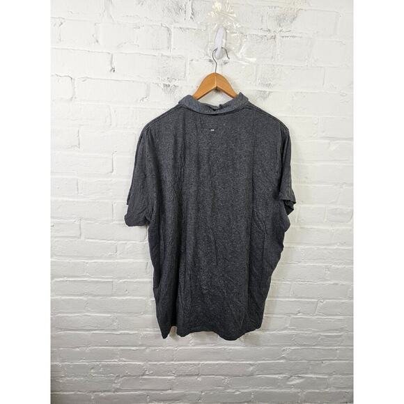 Rag & Bone Men's Collared Neck Polo Shirt Short Sleeve Gray Size XXLarge - Picture 2 of 4